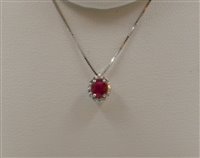 Collana Recarlo Donna Iris in Oro bianco Rubino 0.41 Ct P33CC251/RB-42 - P33CC251/RB-42